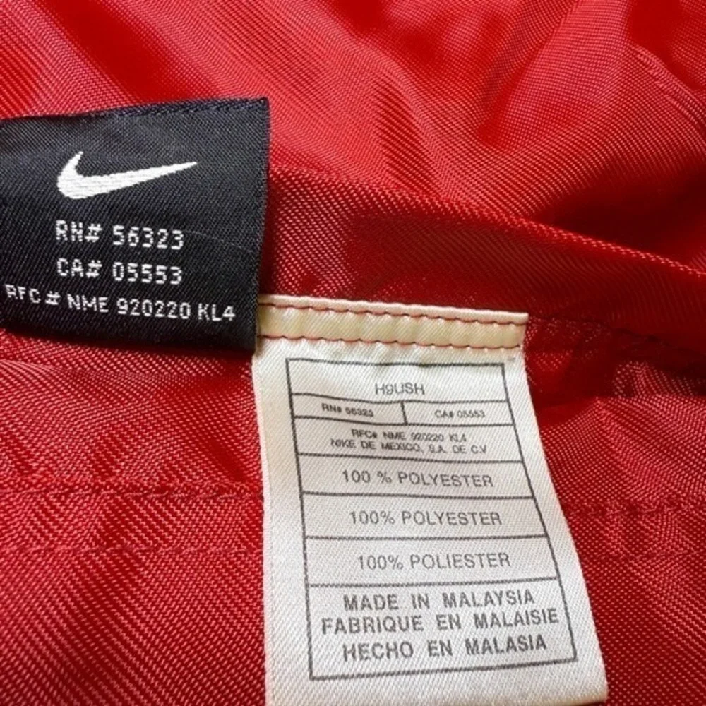 Vintage Nike Basketball Red Full-Zip Windbreaker Jacket Men's M Malaysia 90s